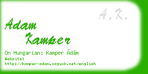 adam kamper business card